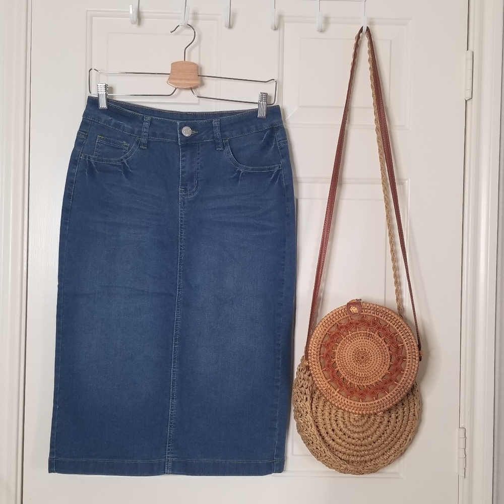 Be girl jean midi skirt